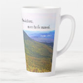 Psalm 104:5 Latte-Tasse Milchtasse (Rechts)