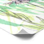 Psalm 105 Scripture Pink Flowers Christian Art Poster (Ecke)