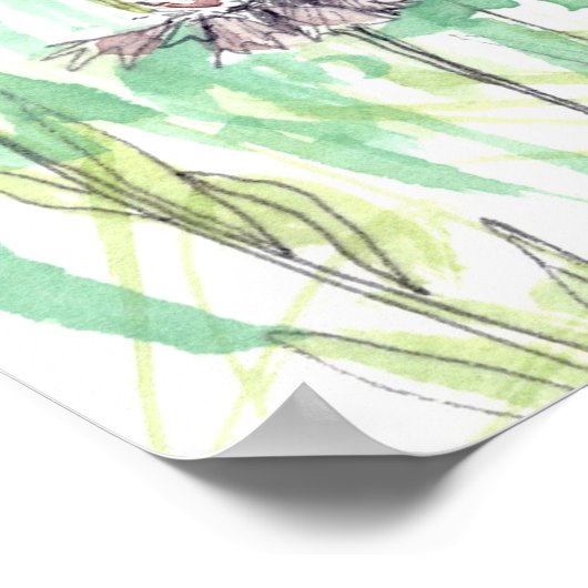 Psalm 105 Scripture Pink Flowers Christian Art Poster (Ecke)