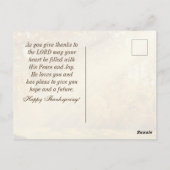 Psalm 107:1 Danke an den LORD-Erntedank Postkarte (Rückseite)