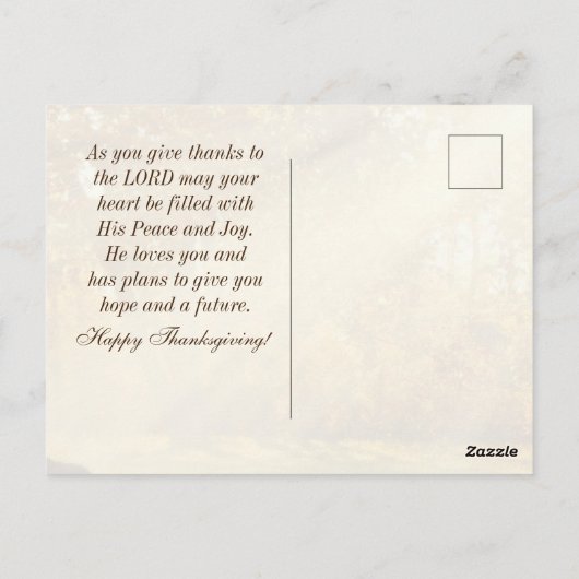 Psalm 107:1 Danke an den LORD-Erntedank Postkarte (Rückseite)