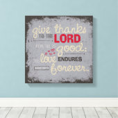 Psalm 107:1 leinwanddruck (Insitu (Holzboden))