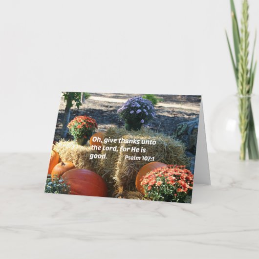 Psalm 107:1 Oh, danke an den Herrn... (Vorderseite)