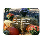 Psalm 107:1 Oh, danke an den Herrn.. Magnet (Horizontal)