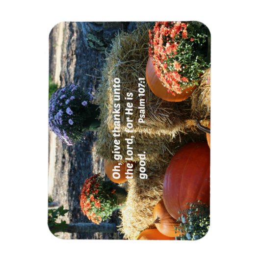 Psalm 107:1 Oh, danke an den Herrn.. Magnet (Vertikal)