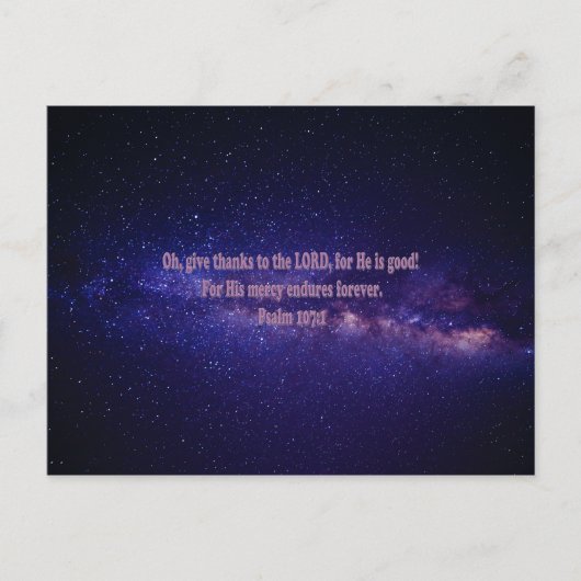 Psalm 107:1 postkarte (Vorderseite)