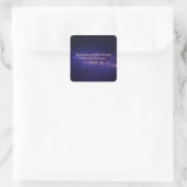 Psalm 107:1 quadratischer aufkleber (Tasche)