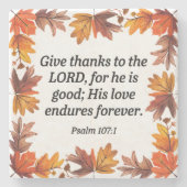 Psalm 107:1 steinuntersetzer (Vorderseite)