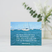 Psalm 107:23-24 Sie, die hinunter zum Meer gehen.. Postkarte (Stehend Vorderseite)