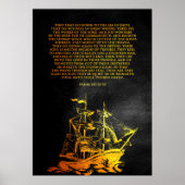 Psalm 107:23-30 Bibelverse Poster (Vorne)