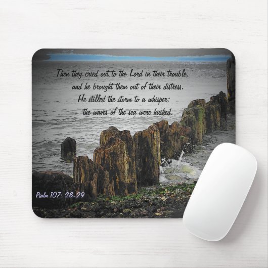Psalm 107: 28-29 mousepad (Mit Mouse)