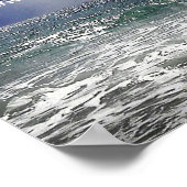 Psalm 107:29 Er beruhigt den Sturm und stillt die. Poster (Ecke)