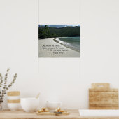 Psalm 107:29 Er stillte den Sturm... Poster (Küche)