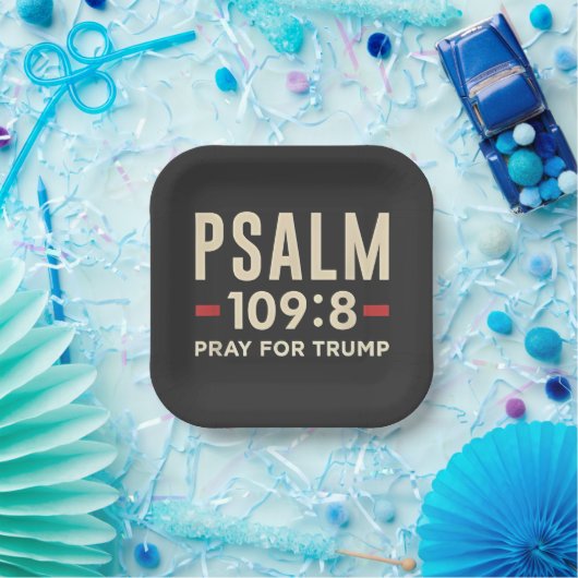 Psalm 109:8 Gebet für Trump Religionseröffnung Pappteller (Party)