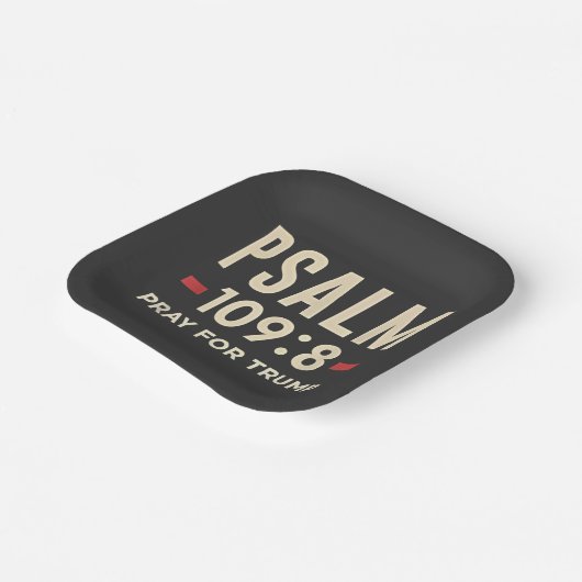 Psalm 109:8 Gebet für Trump Religionseröffnung Pappteller (Gewinkelt)