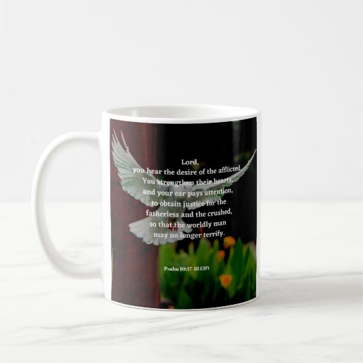 Psalm 10 Bibelverse Christlich Kaffeetasse (Links)