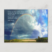 Psalm 111:2 Regenbogen Postkarte (Vorderseite)