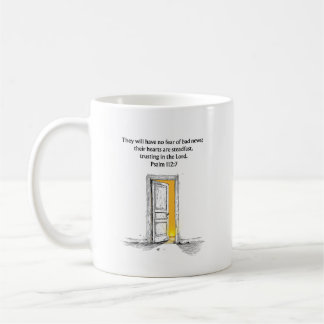 Psalm 112:7 Bibelvers christlicher Geschenkbecher Kaffeetasse