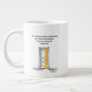 Psalm 112:7 Bibelvers christliches Geschenk Tasse