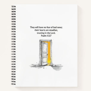 Psalm 112:7 Bibelvers christliches Journal Notizbu Notizblock
