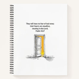 Psalm 112:7 Bible Verse Christian Journal Notebook Notizblock