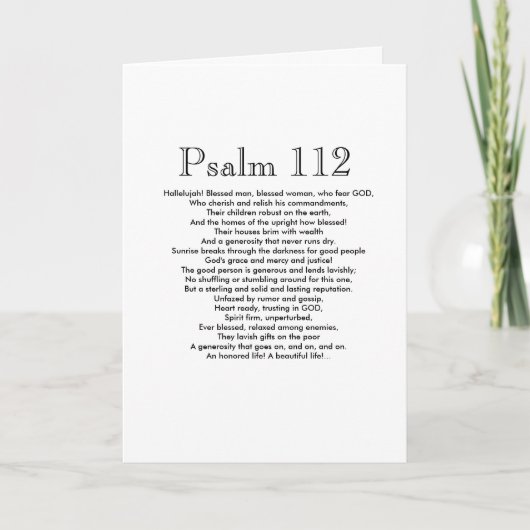Psalm 112 Happy Birthday! Karte (Vorderseite)