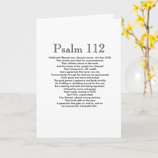 Psalm 112 Happy Birthday! Karte (Gelbe Blume)