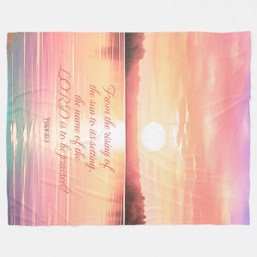 Psalm 113:3 fleecedecke (Vorderseite (Horizontal))