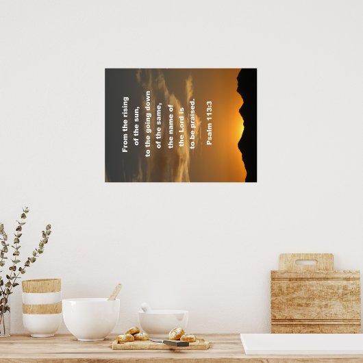 Psalm 113:3 poster (Küche)