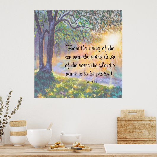 Psalm 113:3 poster (Küche)