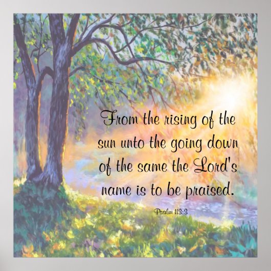 Psalm 113:3 poster (Vorne)