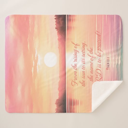 Psalm 113:3 sherpadecke (Vorderseite (Horizontal))