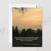 Psalm 113:3 Sonnenschutzkarte Postkarte (Vorne/Hinten)