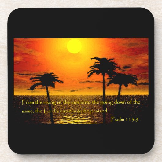 Psalm 113:3 Untersetzer (Vorderseite)