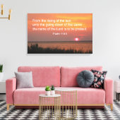 Psalm 113:3 Vom Sonnenaufgang Leinwanddruck (Insitu (Wohnzimmer))