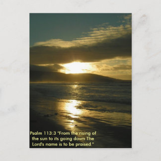 Psalm-113:3sonnenuntergang-Bibeltext Postkarte