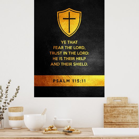 Psalm 115:11 Bibelverse Poster (Küche)
