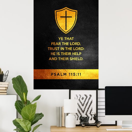 Psalm 115:11 Bibelverse Poster (Heimbüro)