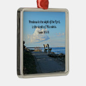 Psalm 116:15 silbernes ornament (Rechts)