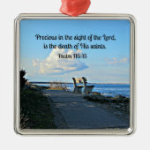 Psalm 116:15 silbernes ornament (Vorne)
