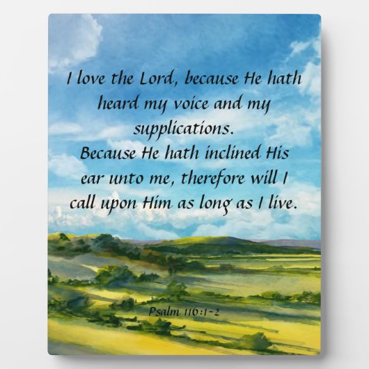 Psalm 116:1-2 fotoplatte (Vorderseite)