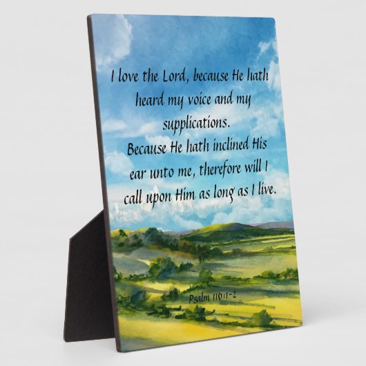 Psalm 116:1-2 fotoplatte (Seite)