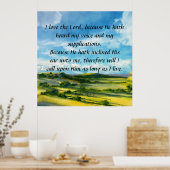 Psalm 116:1-2 poster (Küche)