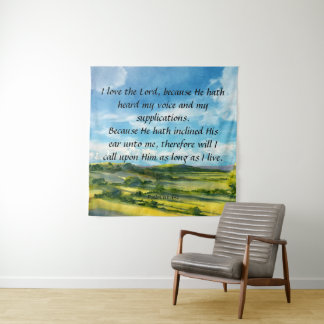 Psalm 116:1-2 wandteppich