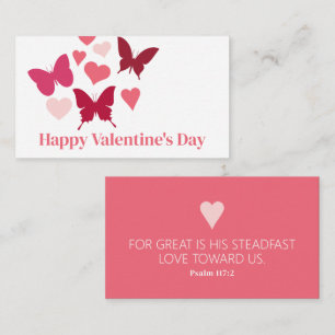 Psalm 117:2 Valentine-Schmetterlingskarte Begleitkarte