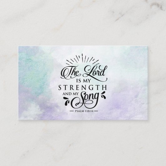 Psalm 118:14 Der Herr ist meine Stärke und mein So Visitenkarte (Vorderseite)
