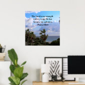 PSALM 118:14 SERENE OCEAN FOTO DESIGN POSTER (Heimbüro)