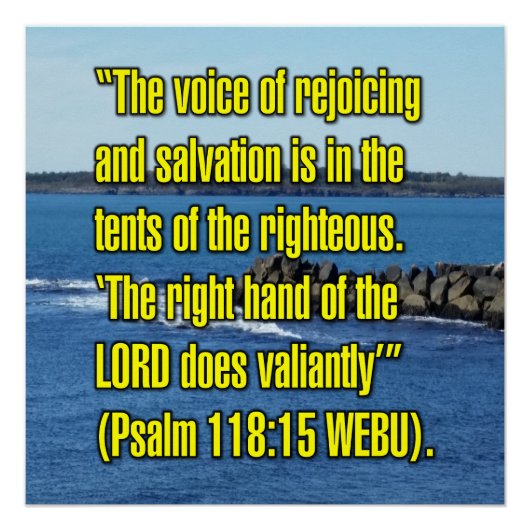 Psalm 118:15 WEBU Poster (Vorderseite)