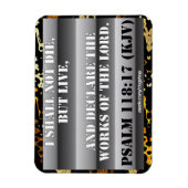 Psalm 118:17 Magnet (Vertikal)