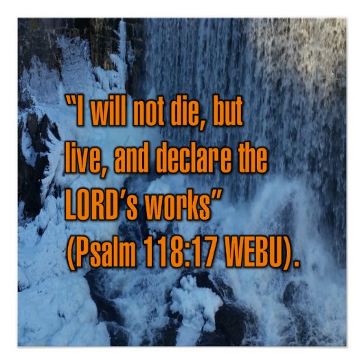 Psalm 118:17 WEBU Poster (Vorderseite)